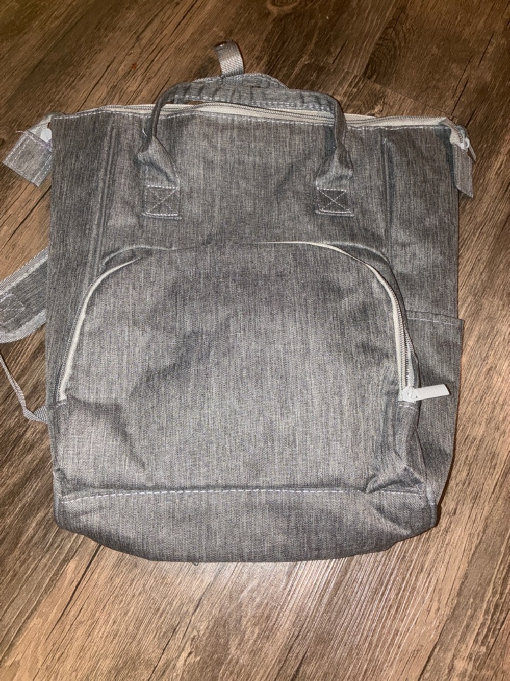 Neutral Gray Baby Bag Backpack - Contemporary Everyday Tote